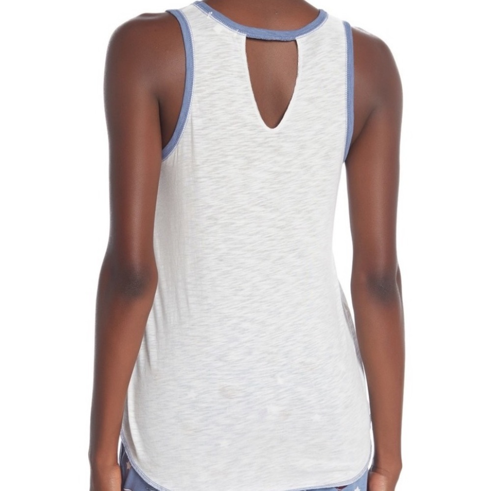 PJ Salvation Pajama Tank Top - Red Wine & Blue - Picture 2 of 5